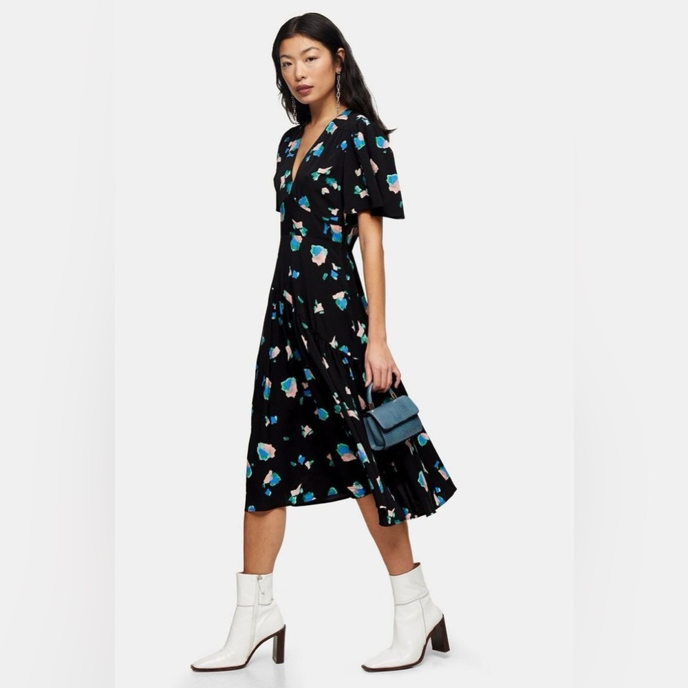 Topshop cool 80’s style midi length dress